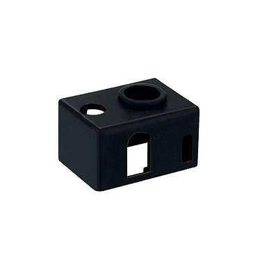 E3D V6 PT100 Alüminyum Isıtıcı Blok Silikon Kılıfı - Siyah