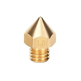 1.0mm Mk8 Pirinç Nozzle - Geniş Kafalı (M8) - Creality Uyumlu