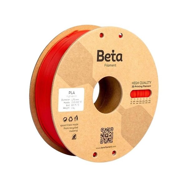 Beta PLA+ Filament - Neon Kırmızı (Fluorescent) - 1 Kg