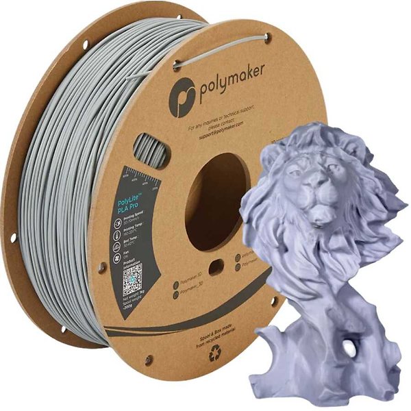 PolyLite PLA Pro Gri Filament 1.75mm 1Kg