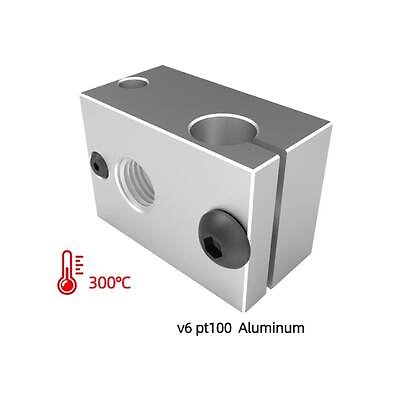 3D Yazıcı E3D V6 Alüminyum Isıtıcı Blok - PT100 - 300°C