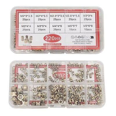 M2-M6 Pirinç Insert Somun Seti - 220 Adet Kutulu