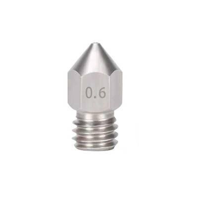 0.6mm Mk8 Çelik Nozzle - Creality Ender 3 V2/Ender 3 Pro/CR10 Uyumlu