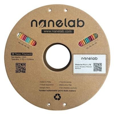 Nanelab Gradient Rainbow Silk PLA Filament - 1.75mm - 1Kg