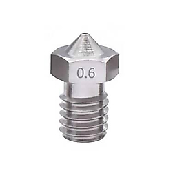 0.6mm E3D V5-V6 Çelik Nozzle - 1.75mm