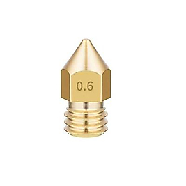 0.6mm Mk8 Pirinç Nozzle- Creality Ender 3 V2/Ender 3 Pro/CR10 Uyumlu