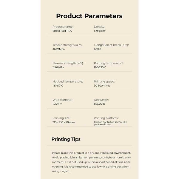 Creality Ender Fast PLA Filament Turuncu 1.75mm 1kg