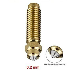 Elegoo Centauri Carbon Sertleştirilmiş Çelik Pirinç Nozzle 0.2mm