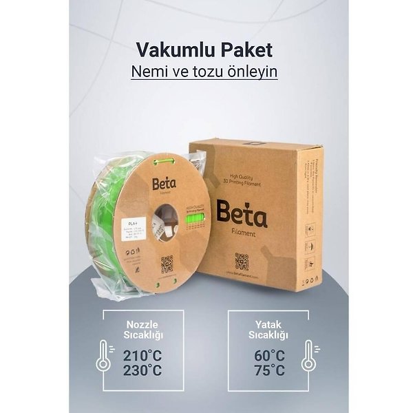 Beta PLA+ Filament - Neon Yeşil (Fluorescent) - 1 Kg