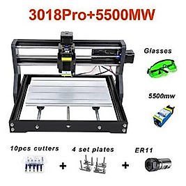 CNC3018 Pro - ER11 5500mW Lazerli CNC Makinesi - Tezgahı (Demonte)