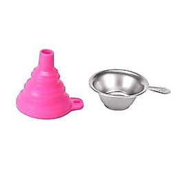 SLA 3D Yazıcı UV Reçine Filtre(Süzgeç)-Silikon Huni Seti - Pembe
