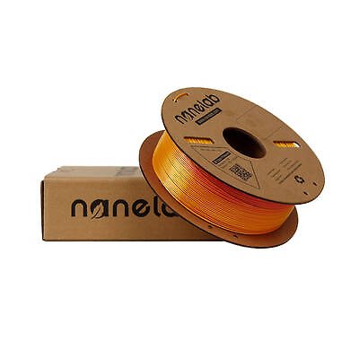 Nanelab Çift Renkli Silk PLA Filament - Altın - Kırmızı - 1.75mm - 1Kg
