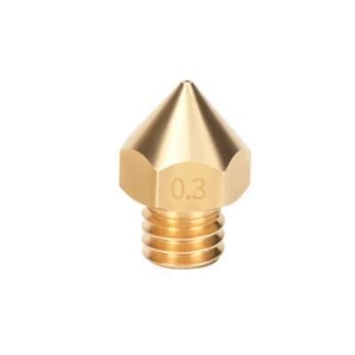 0.3mm Mk8 Pirinç Nozzle - Geniş Kafalı (M8) - Creality Uyumlu