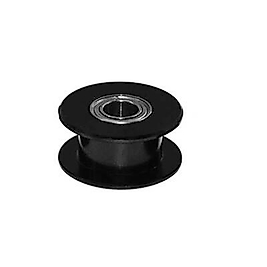 20 Dişsiz GT2-6mm Rulmanlı Kasnak - 5mm Şaft Çapı - Siyah