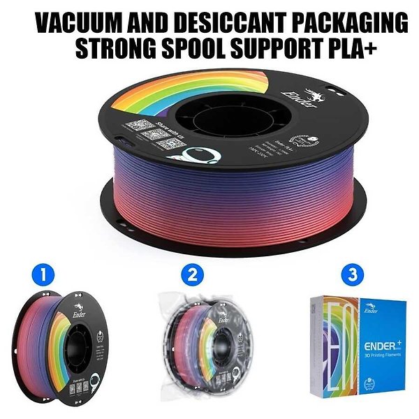 Creality Ender PLA+ Filament Rainbow 1.75mm 1kg
