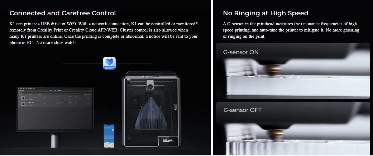 Creality K1 3D Yazıcı - Quick-Swap Hotend - Yeni Seri detay görseli 4