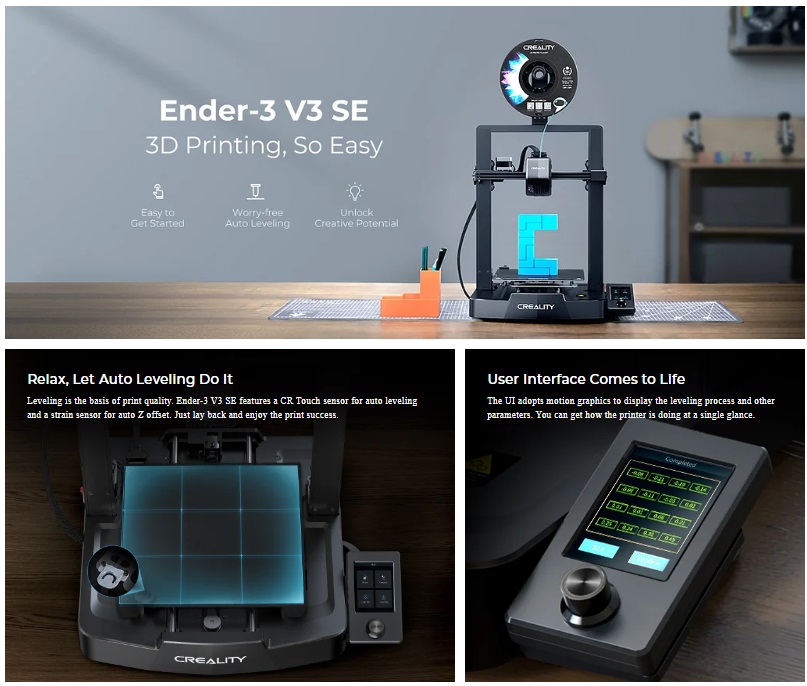 Creality Ender 3 V3 SE 3D Yazıcı detay görseli 2