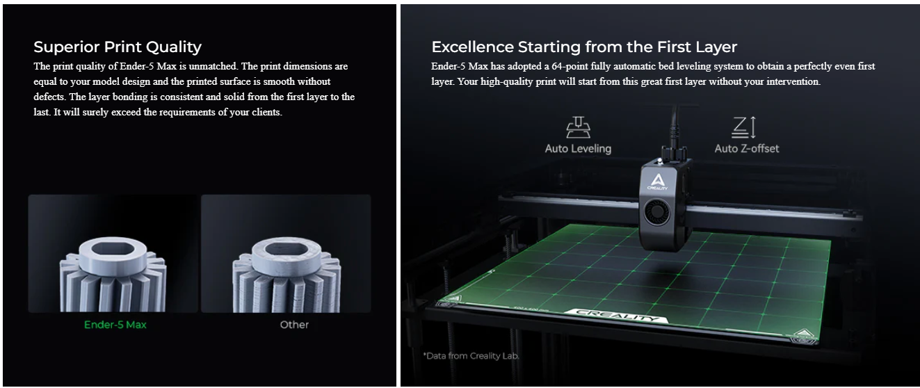 Creality Ender 5 Max 3D Yazıcı detay görseli 3