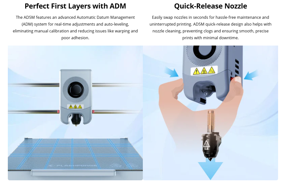Flashforge Adventurer 5M 3D Yazıcı detay görseli 1