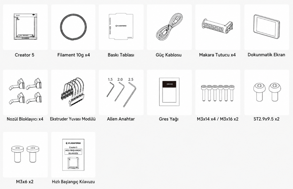 Flashforge Creator 5 3D Yazıcı detay görseli 1