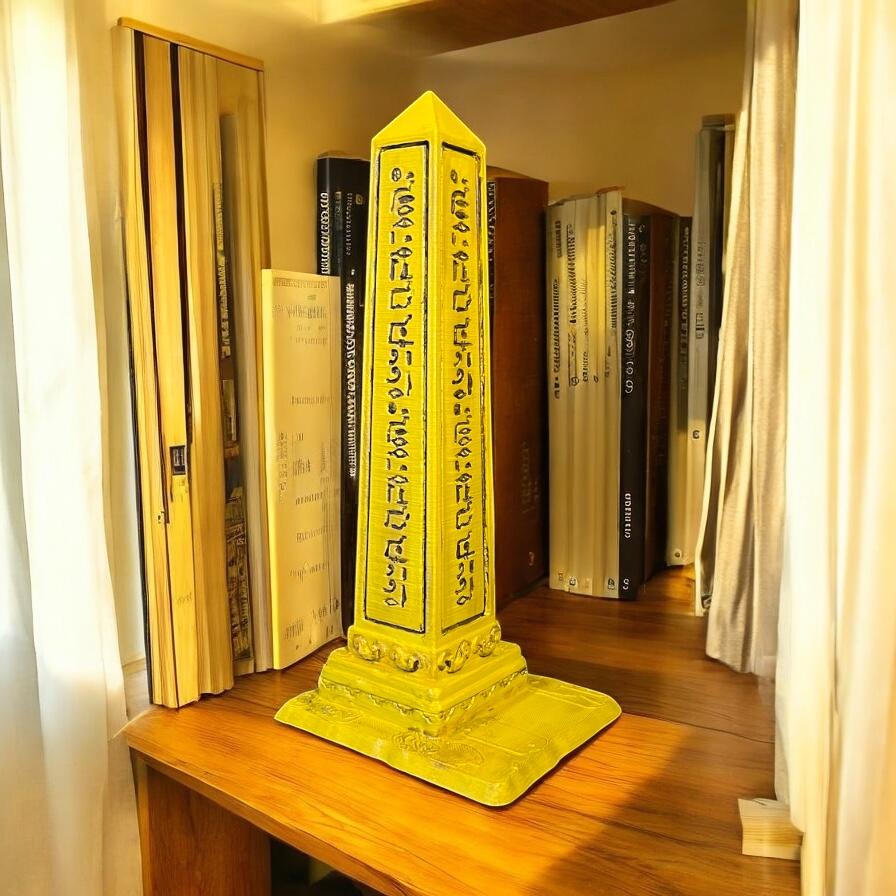 Antik Mısır Hiyeroglif Biblo – 3D Baskı El Yapımı Dekoratif Obje