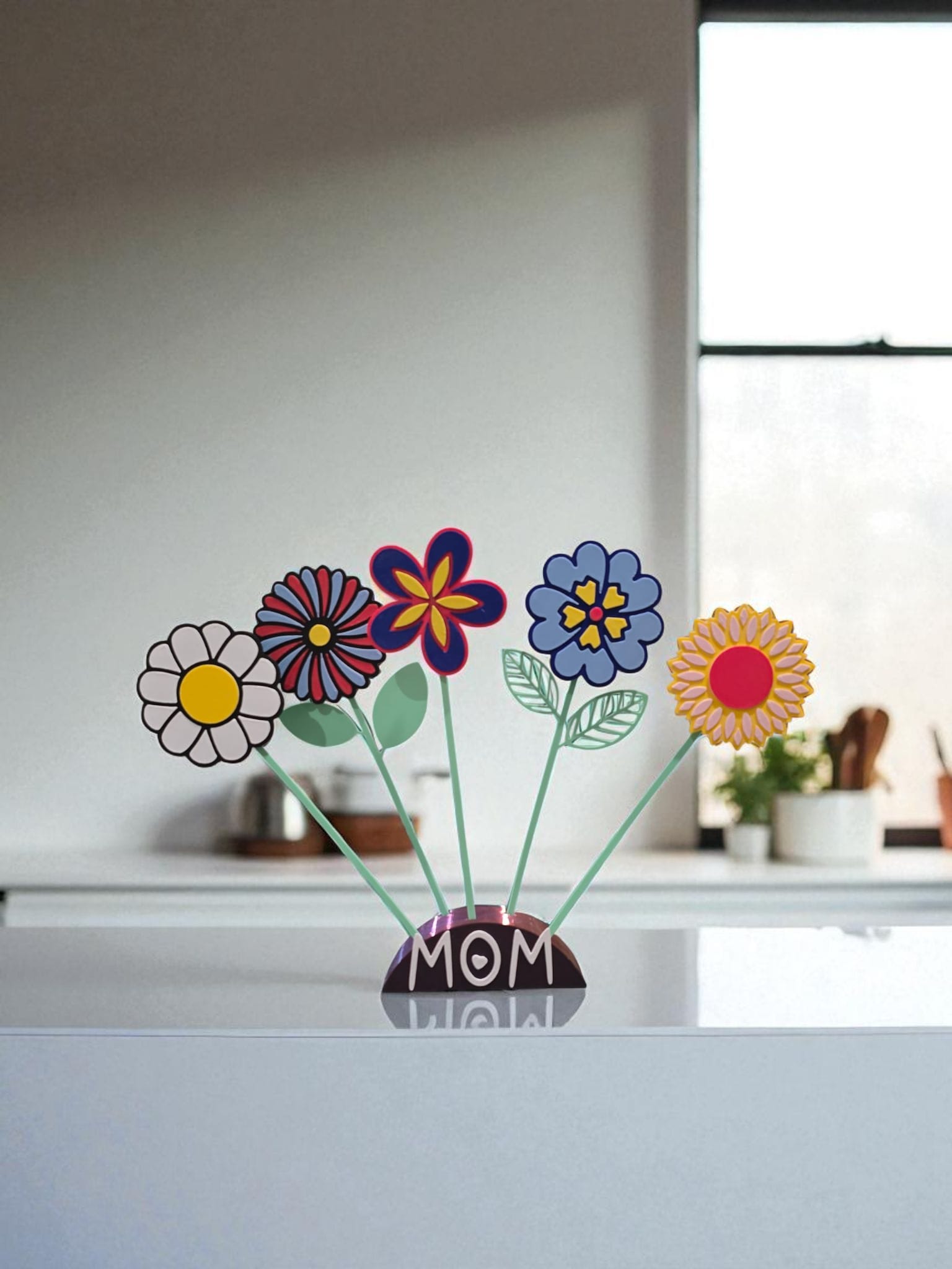 Solmayan Çiçekler Dolap Magneti