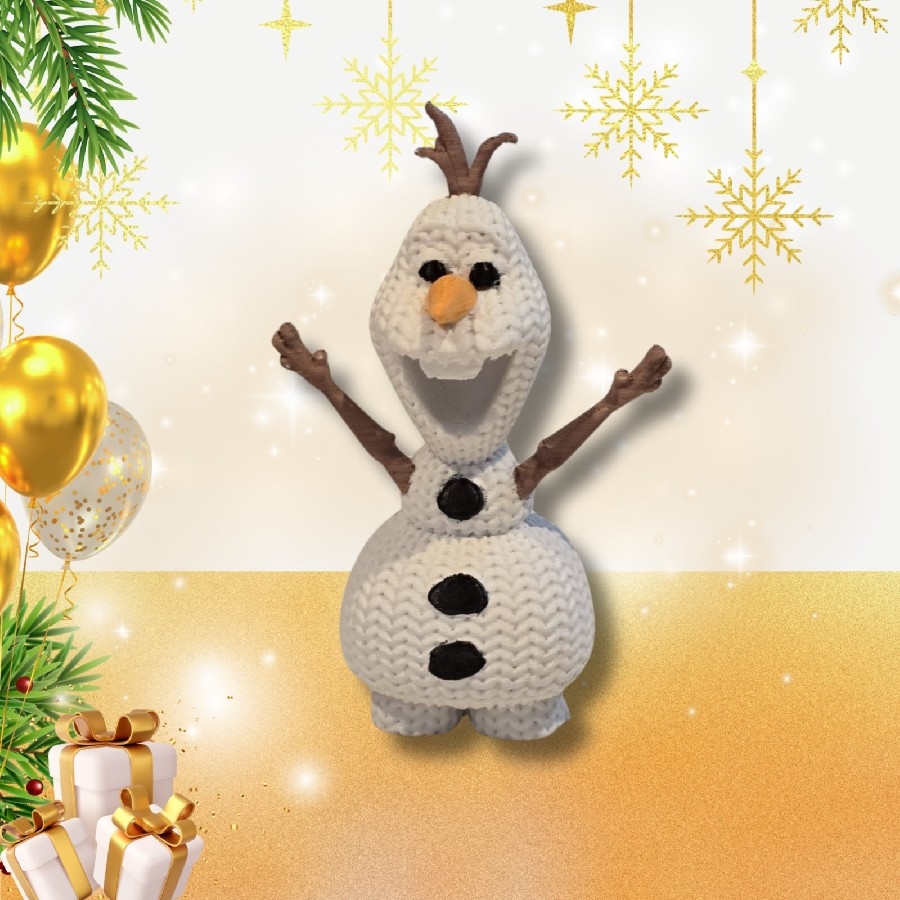 Örgü Desenli Olaf - 10 cm Yüksekliğinde