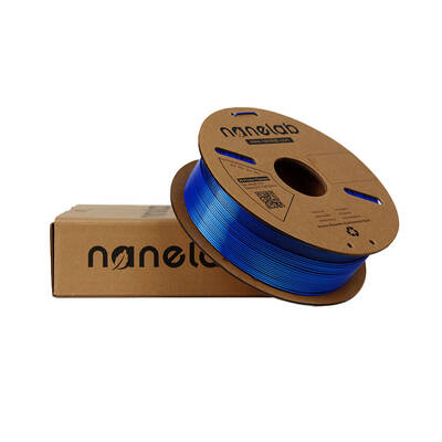 Nanelab Çift Renkli Silk PLA Filament - Siyah - Mavi - 1.75mm - 1Kg