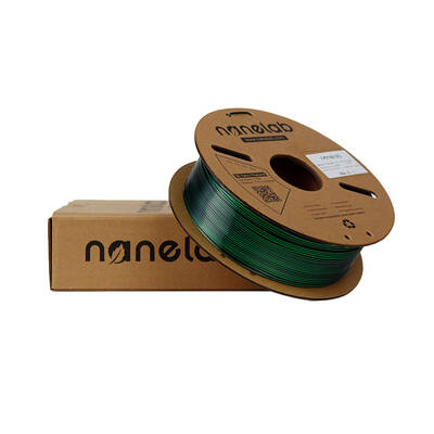 Nanelab Çift Renkli Silk PLA Filament - Siyah - Yeşil - 1.75mm - 1Kg