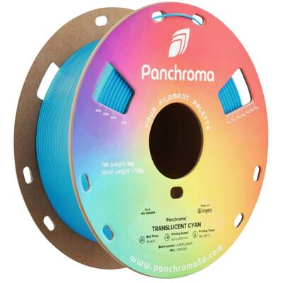 Panchroma PLA Yarı Saydam Camgöbeği Filament 1.75mm 1Kg - (Translucent)