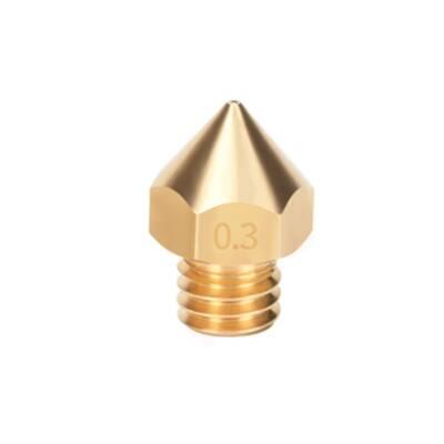 0.3mm Mk8 Pirinç Nozzle - Geniş Kafalı (M8) - Creality Uyumlu