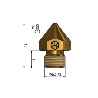 1.0mm CR10S CSA Nozzle - M6x0.75mm