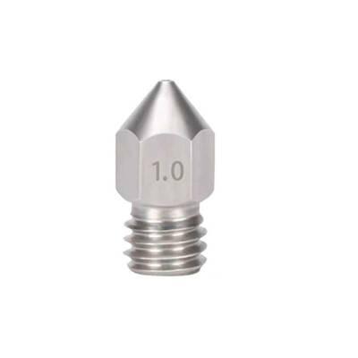 1.0mm Mk8 Çelik Nozzle - Creality Ender 3 V2/Ender 3 Pro/CR10 Uyumlu