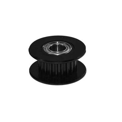 20 Diş GT2-6mm Rulmanlı Kasnak - 5mm Şaft Çapı - Siyah