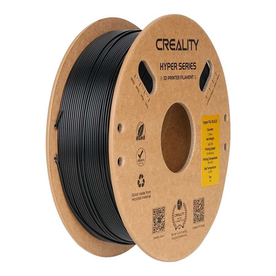 Creality Hyper PLA Siyah Filament 1.75mm 1Kg