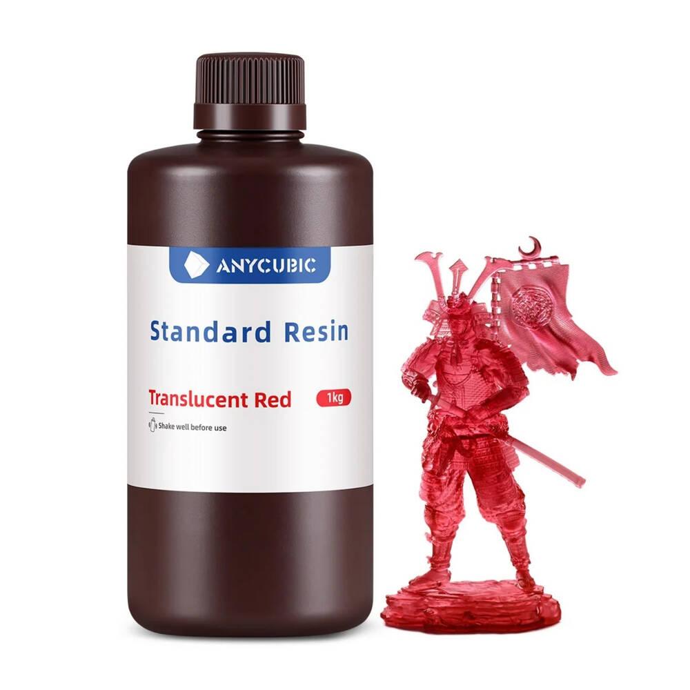 Anycubic Standart Reçine UV - Yarı Şeffaf Kırmızı - 1 Kg