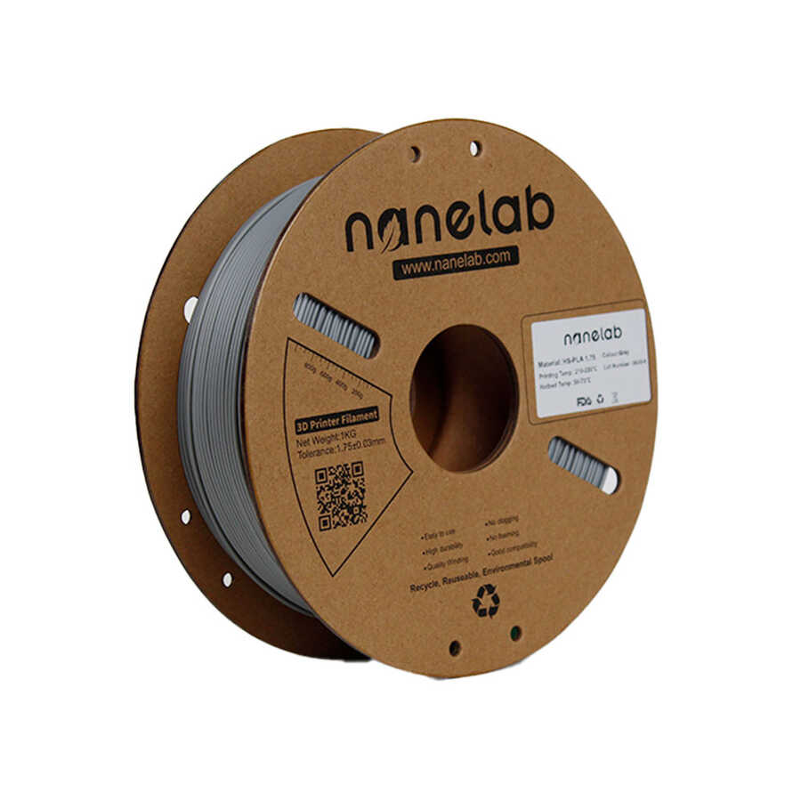 Nanelab Hyper PLA Gri Filament - 1.75mm - 1Kg