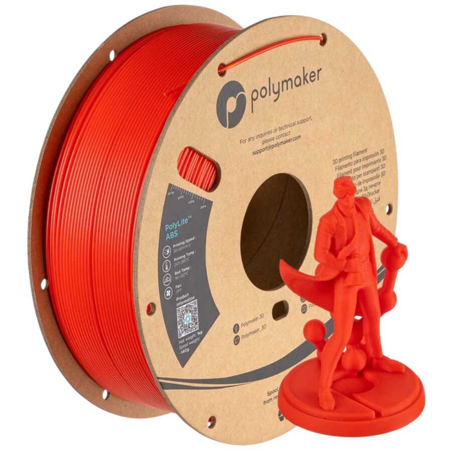 PolyLite ABS Kırmızı Filament 1.75mm 1Kg