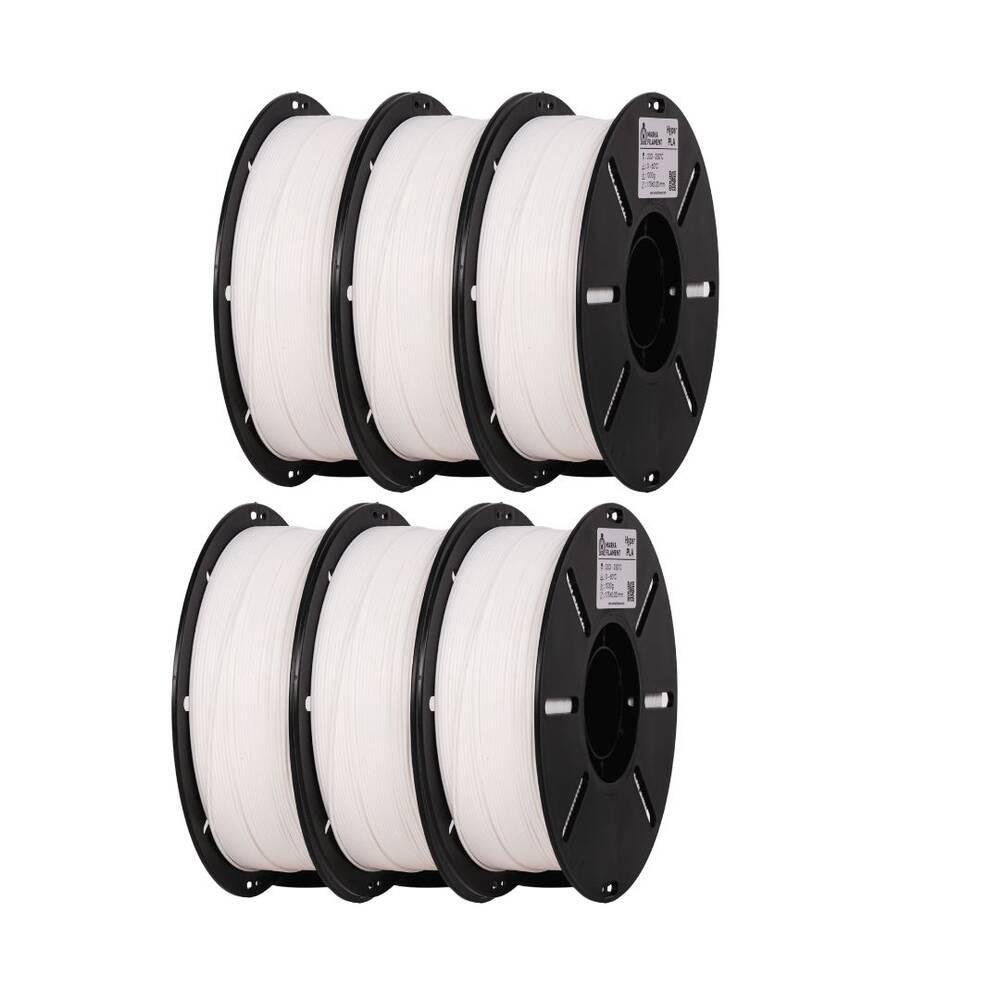 Marka Filament Hyper PLA - 1.75mm - Beyaz 6'lı Set (6Kg)