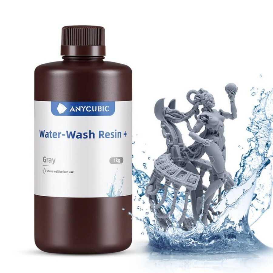 Anycubic - Gri - Suyla Yıkanabilir Reçine (Water-Wash Resin+) - 1 Kg - SSX2GY